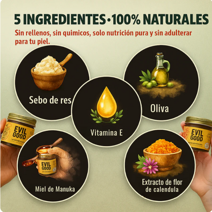Crema Natural con Sebo de Res que Suaviza Estrías desde el Primer Día.