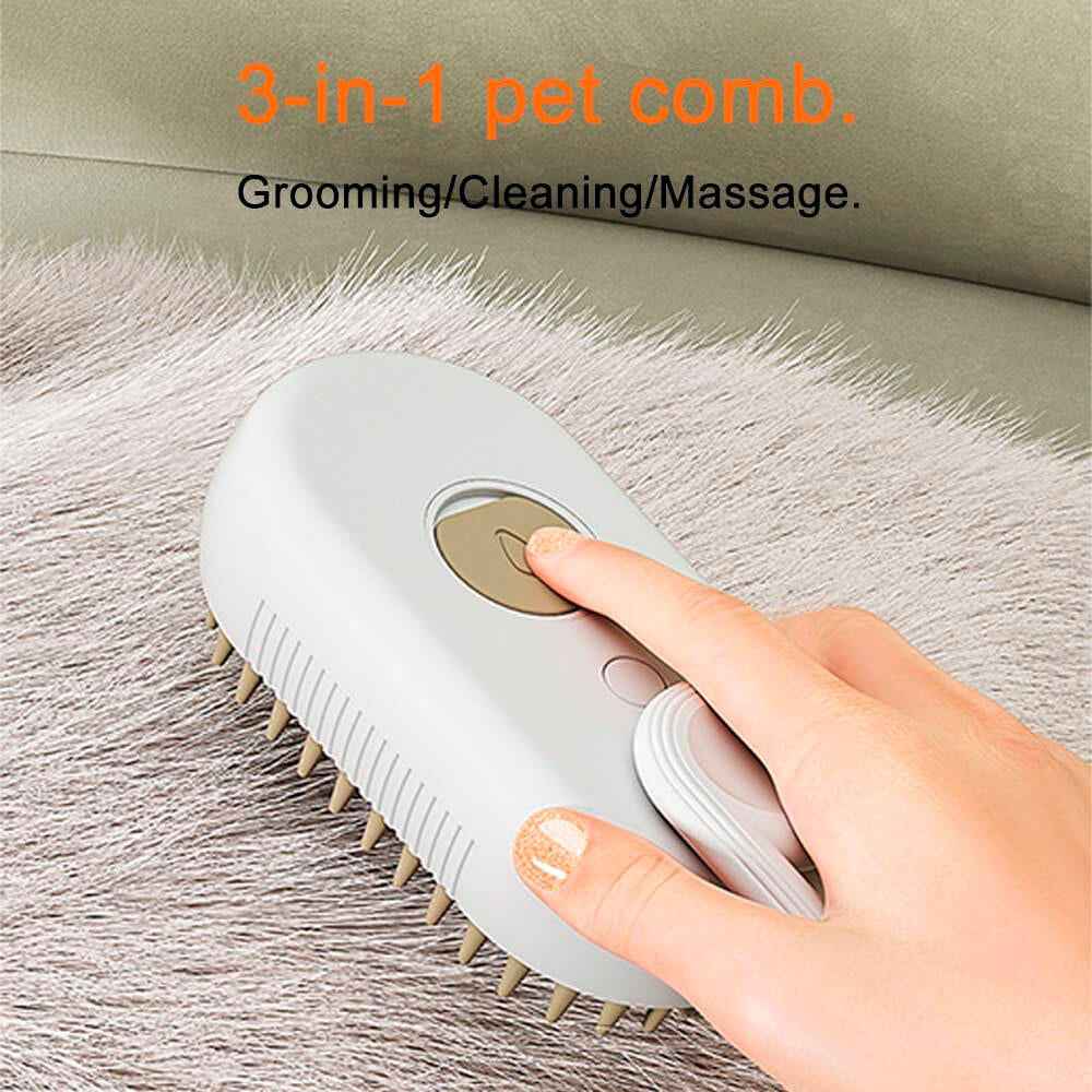 “Cepillo a vapor, transforma el baño de tu mascota en un spa”
